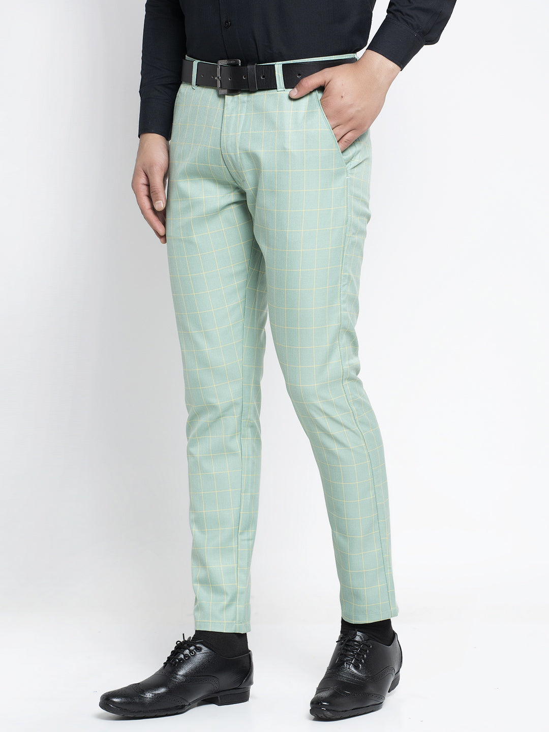 Jainish Men's Green Formal Trousers ( FGP 260Sea-Green ) | Swadesiicart
