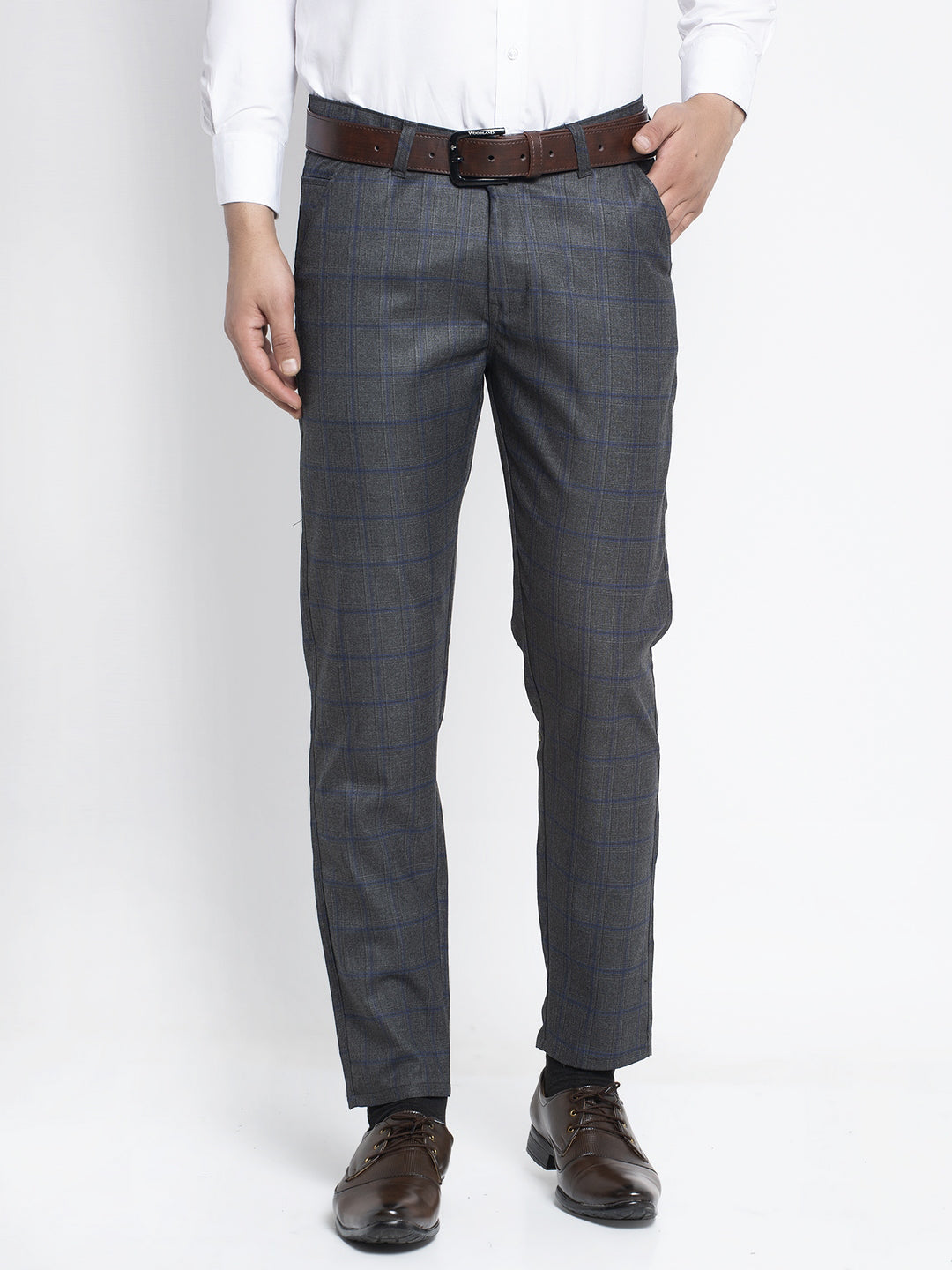 Jainish Men's Black Formal Trousers ( FGP 261Black ) | Swadesiicart