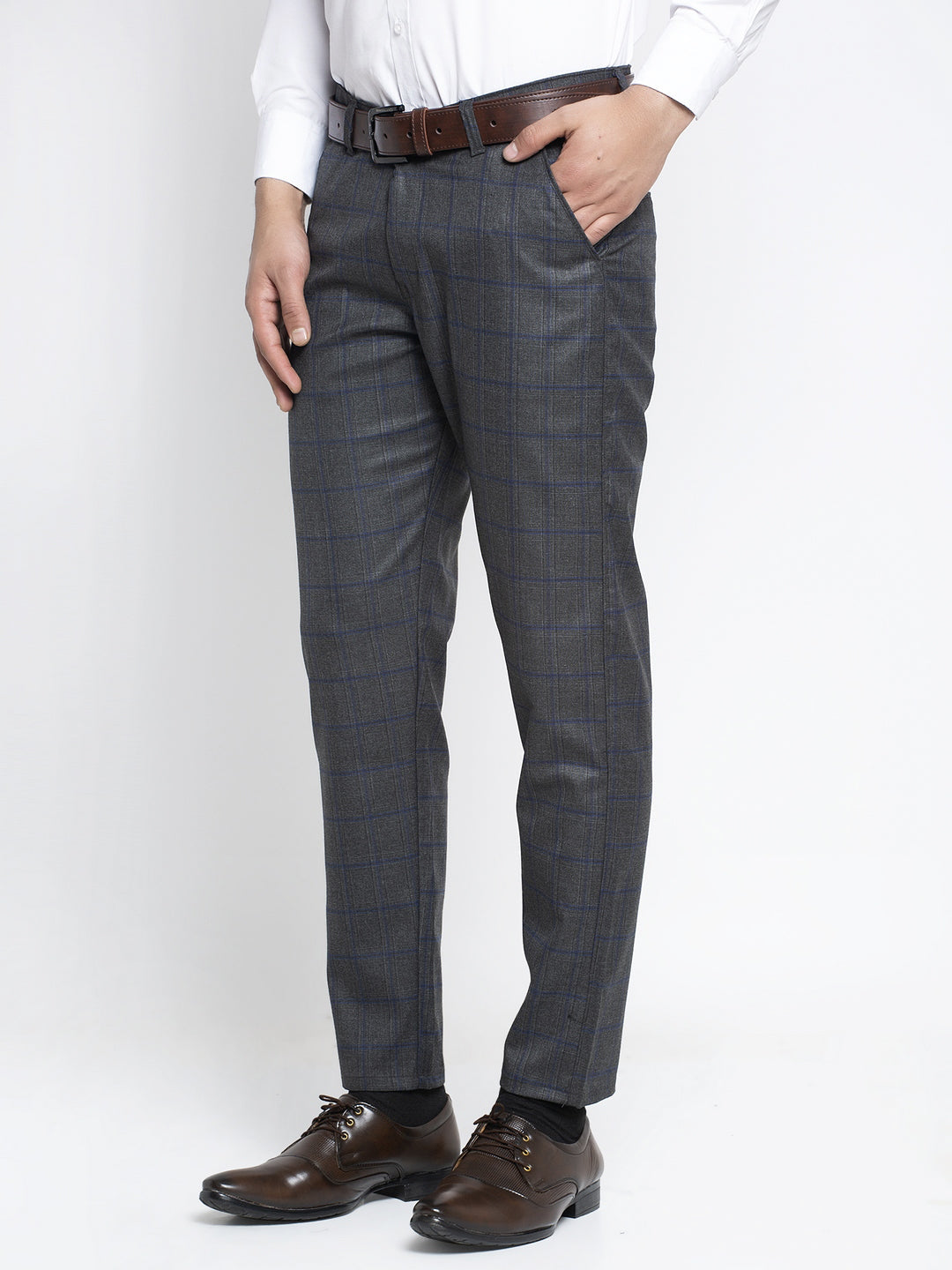 Jainish Men's Black Formal Trousers ( FGP 261Black ) | Swadesiicart