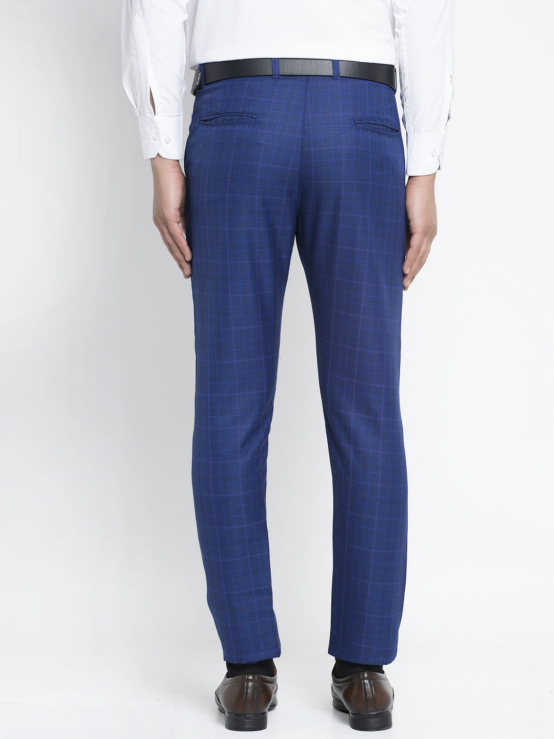 Jainish Men's Blue Formal Trousers ( FGP 261Blue ) | Swadesiicart