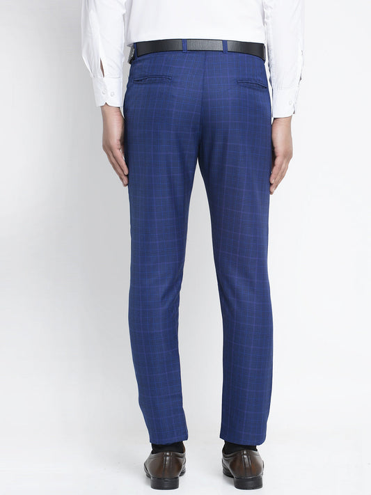 Jainish Men's Blue Formal Trousers ( FGP 261Blue ) | Swadesiicart