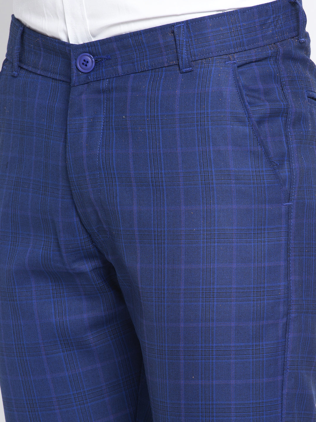 Jainish Men's Blue Formal Trousers ( FGP 261Blue ) | Swadesiicart