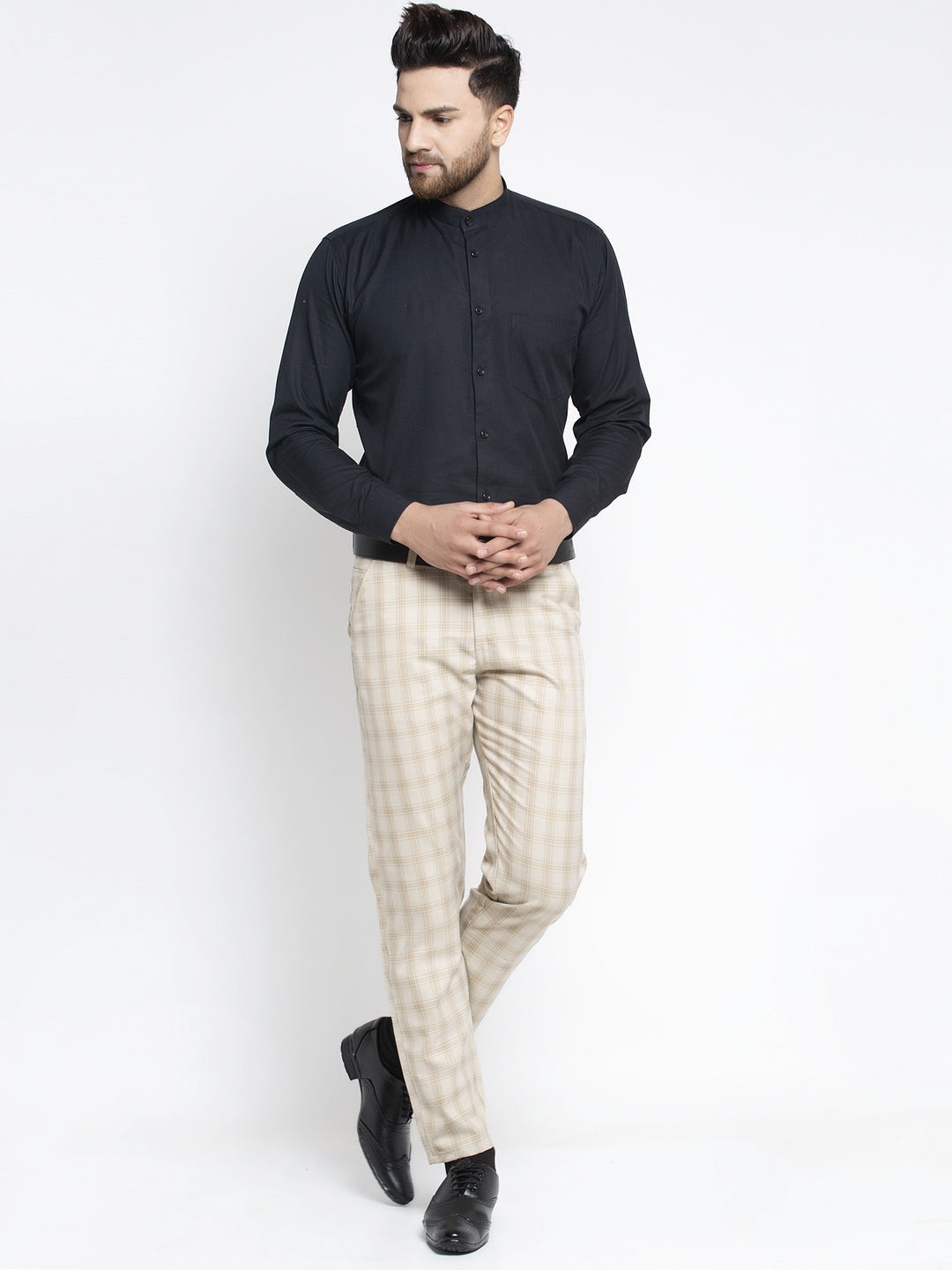 Jainish Men's Cream Formal Trousers ( FGP 261Cream ) | Swadesiicart