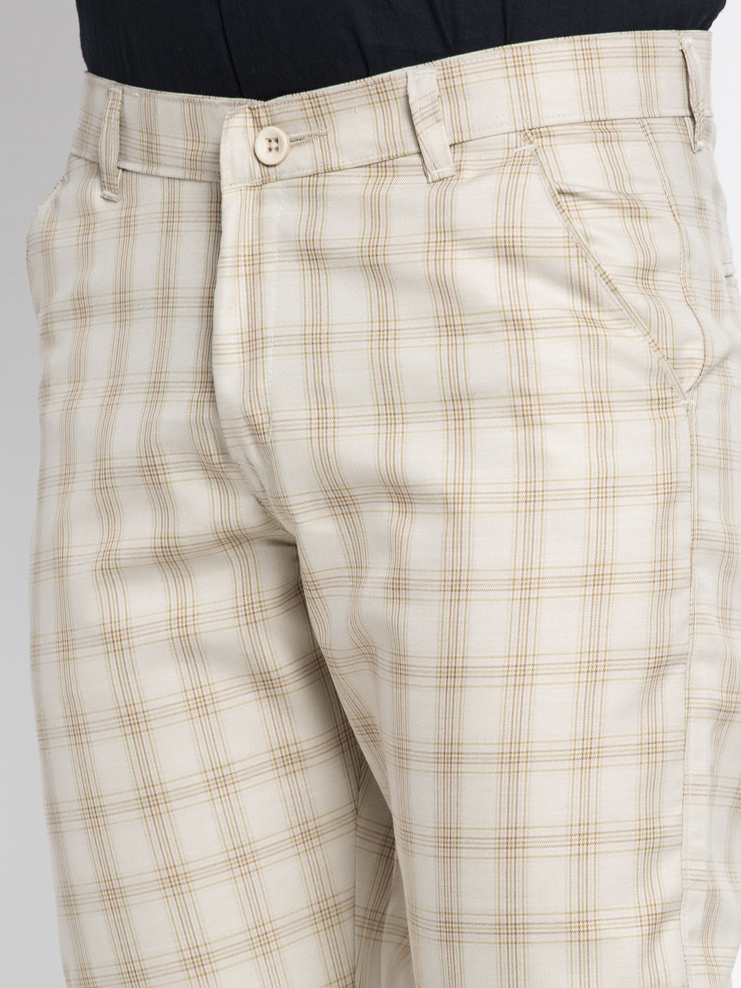 Jainish Men's Cream Formal Trousers ( FGP 261Cream ) | Swadesiicart