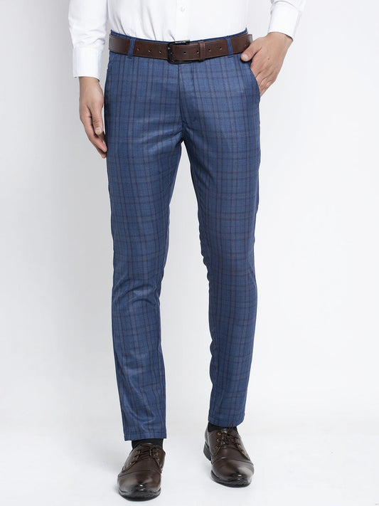 Jainish Men's Navy Formal Trousers ( FGP 261Navy ) | Swadesiicart