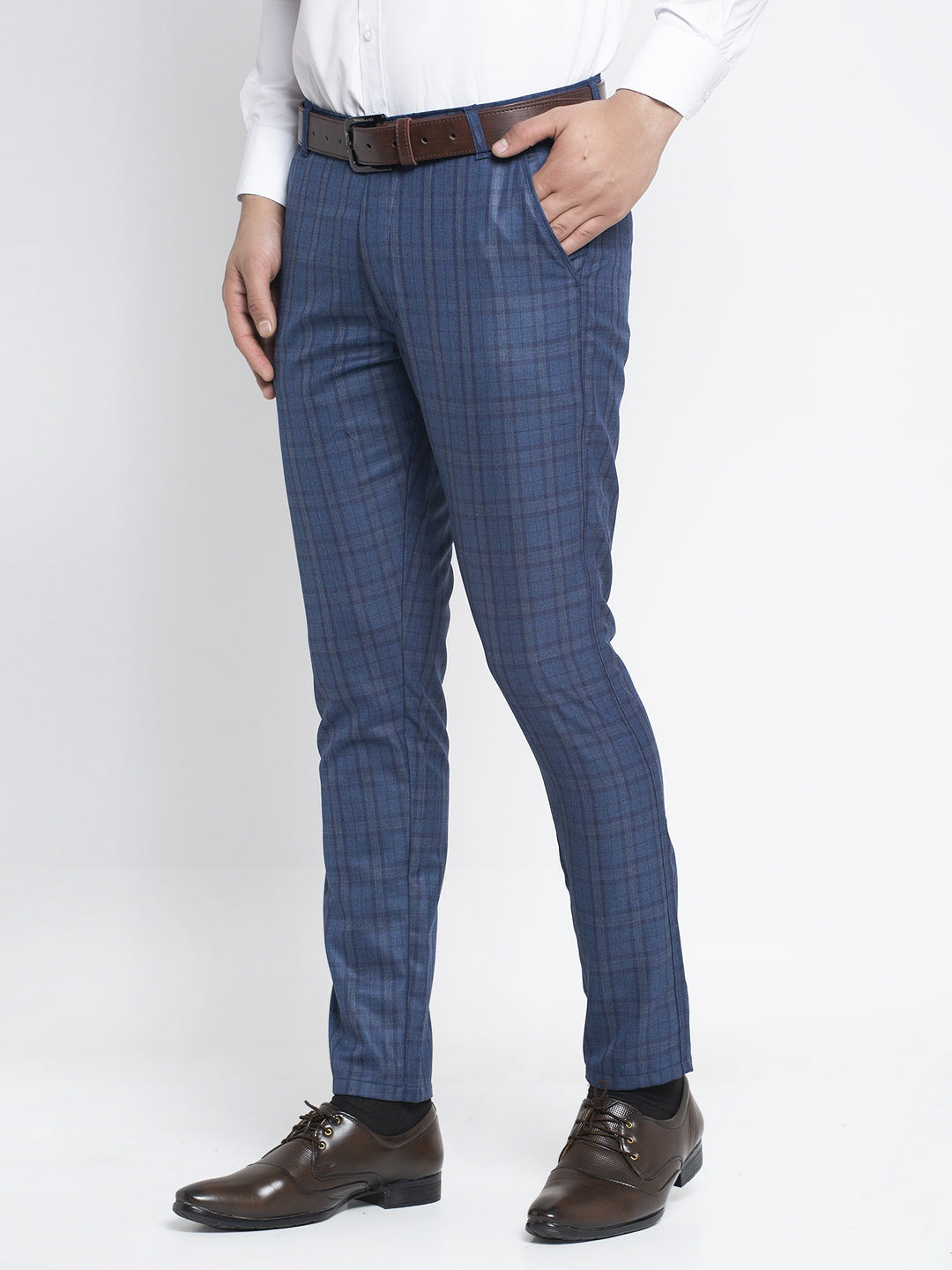 Jainish Men's Navy Formal Trousers ( FGP 261Navy ) | Swadesiicart