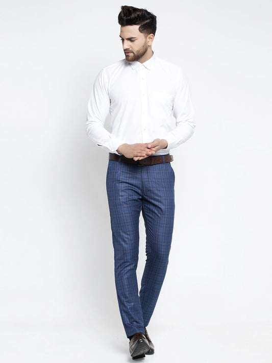 Jainish Men's Navy Formal Trousers ( FGP 261Navy ) | Swadesiicart