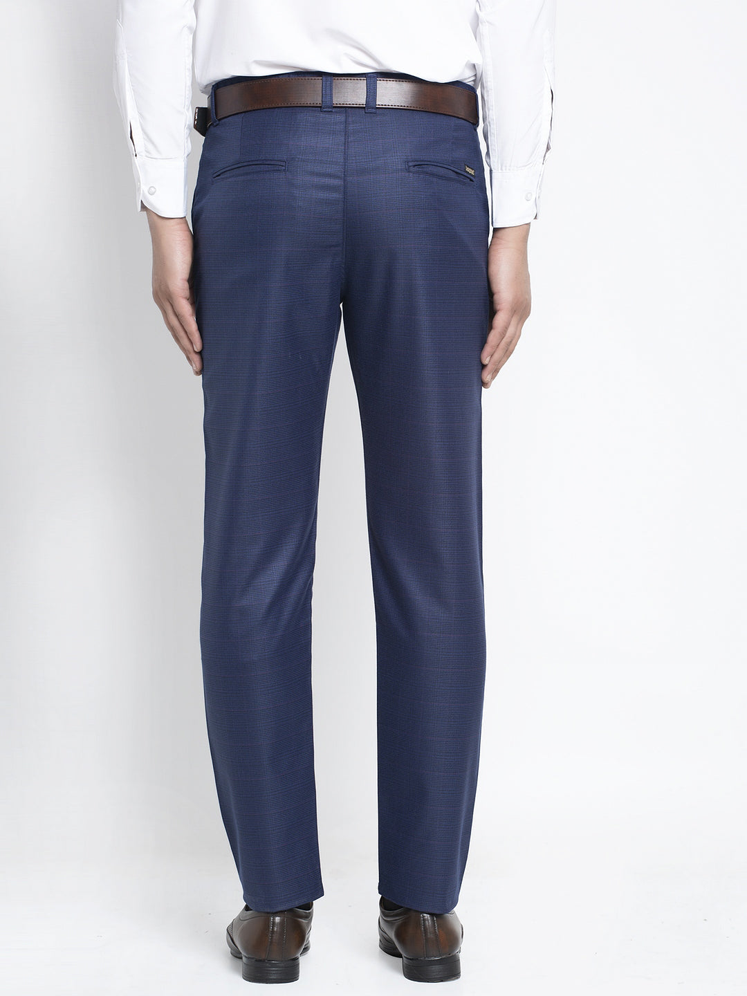 Jainish Men's Blue Formal Trousers ( FGP 262Blue ) | Swadesiicart