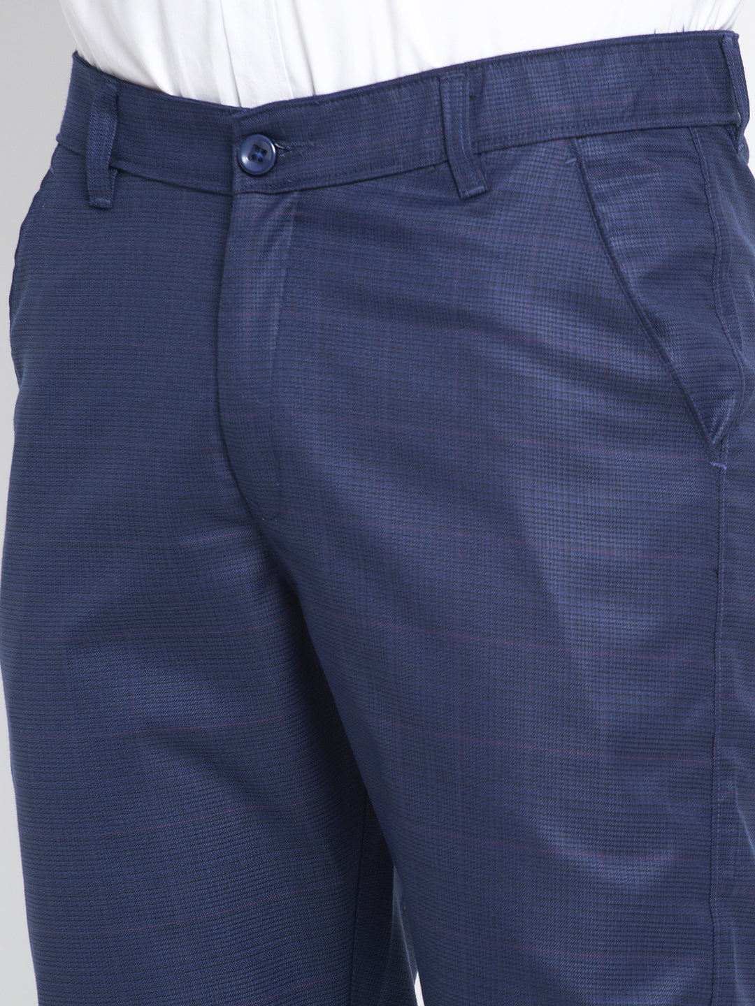Jainish Men's Blue Formal Trousers ( FGP 262Blue ) | Swadesiicart