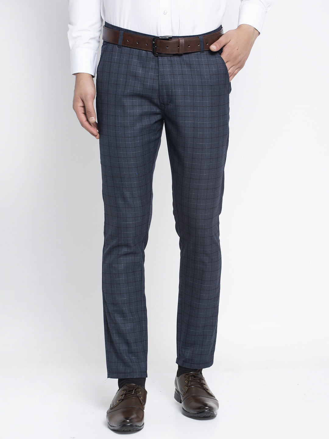 Jainish Men's Black Formal Trousers ( FGP 263Charcoal ) | Swadesiicart