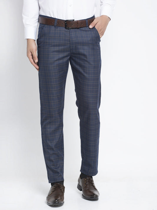 Jainish Men's Navy Formal Trousers ( FGP 264Navy ) | Swadesiicart