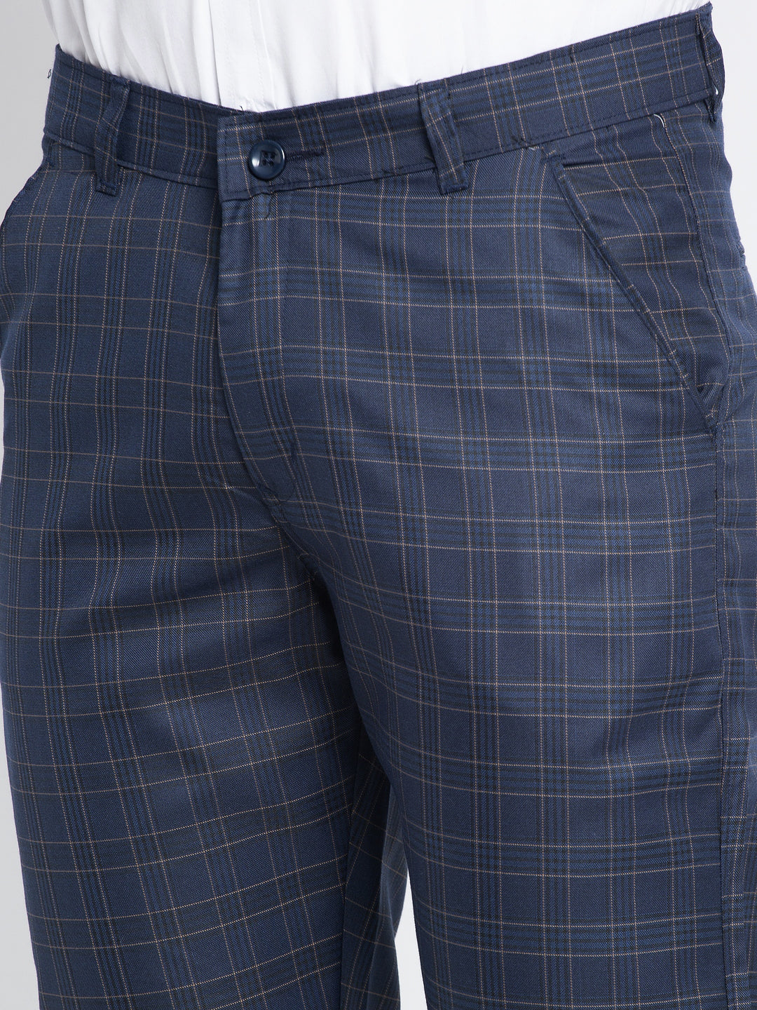 Jainish Men's Navy Formal Trousers ( FGP 264Navy ) | Swadesiicart