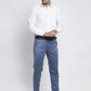 Jainish Men's Blue Cotton Solid Formal Trousers ( FGP 265Indigo ) | Swadesiicart