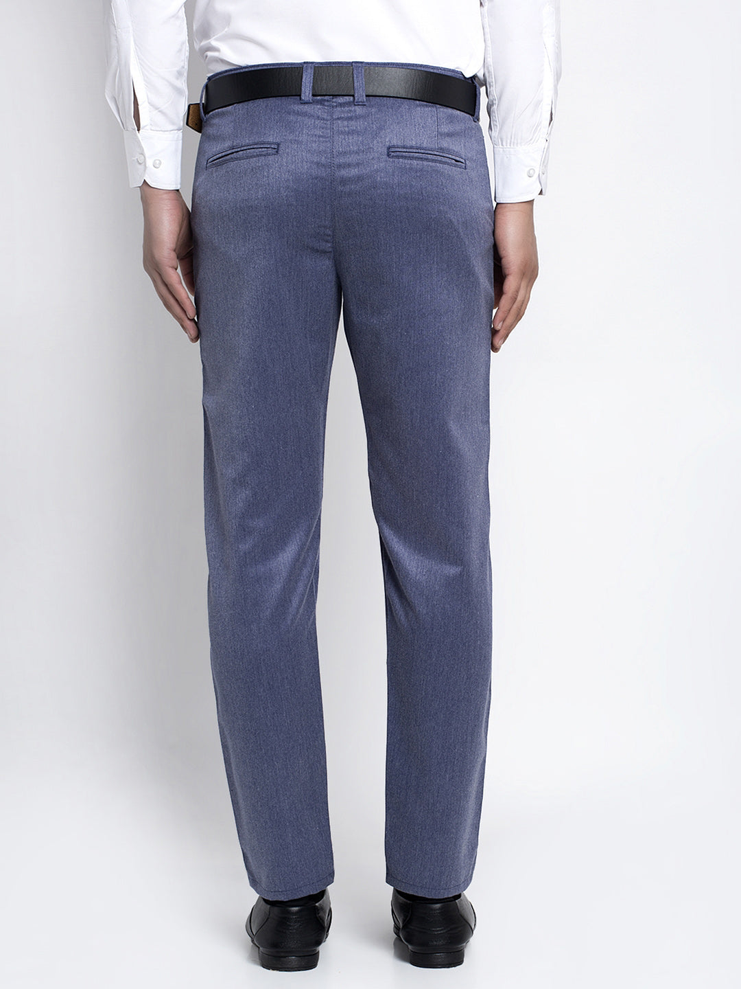 Jainish Men's Blue Cotton Solid Formal Trousers ( FGP 265Navy ) | Swadesiicart