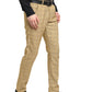 Jainish Men's Beige Cotton Checked Formal Trousers ( FGP 267Beige ) | Swadesiicart