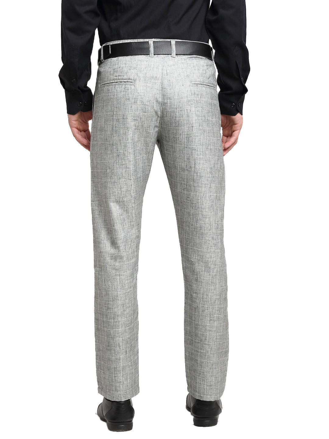 Jainish Men's Grey Cotton Solid Formal Trousers ( FGP 268Grey ) | Swadesiicart