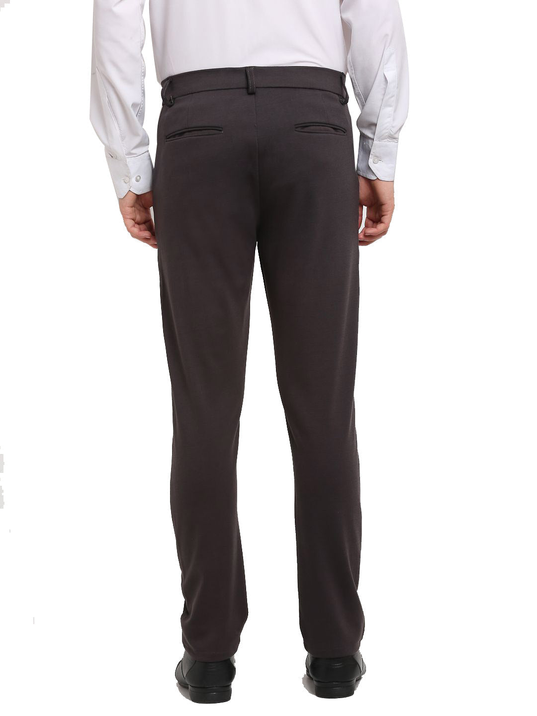 Jainish Men's Brown 4-Way Lycra Tapered Fit Trousers ( FGP 269Brown ) | Swadesiicart