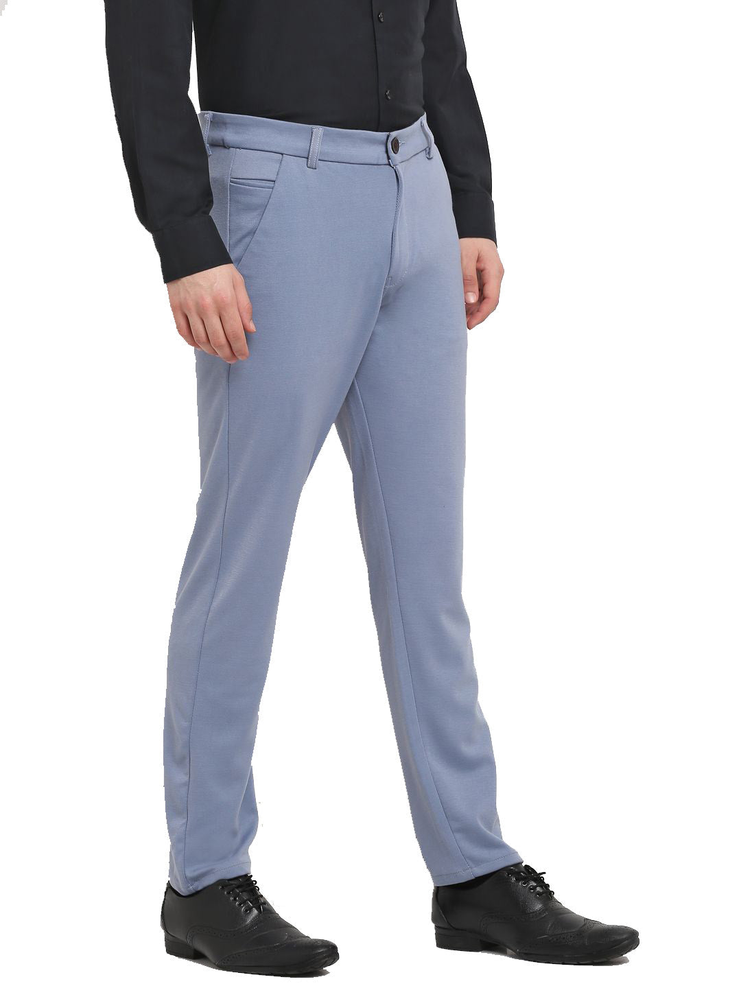 Jainish Men's Grey 4-Way Lycra Tapered Fit Trousers ( FGP 269Grey ) | Swadesiicart