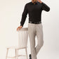 Jainish Men's Grey Checked Formal Trousers ( FGP 270 Grey ) | Swadesiicart