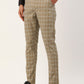 Jainish Men's Beige Tartan Checked Formal Trousers ( FGP 271 Beige ) | Swadesiicart