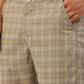Jainish Men's Beige Tartan Checked Formal Trousers ( FGP 271 Beige ) | Swadesiicart