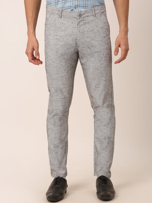 Jainish Men's Grey Linan Cotton Formal Trousers ( FGP 273 Grey ) | Swadesiicart
