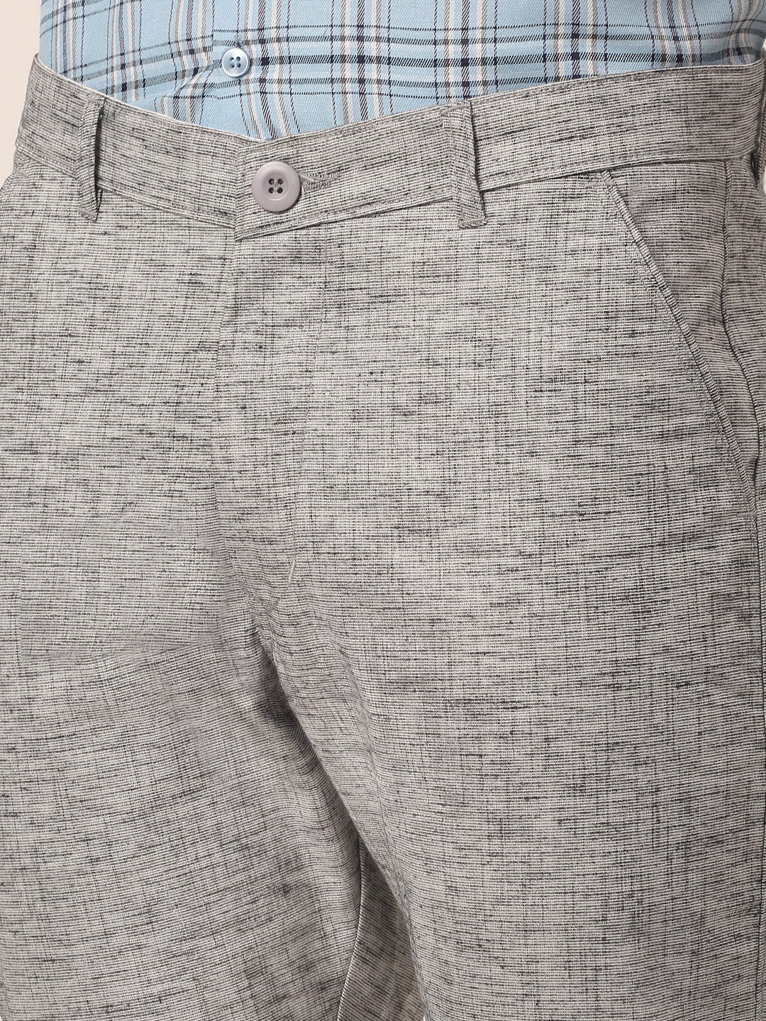Jainish Men's Grey Linan Cotton Formal Trousers ( FGP 273 Grey ) | Swadesiicart