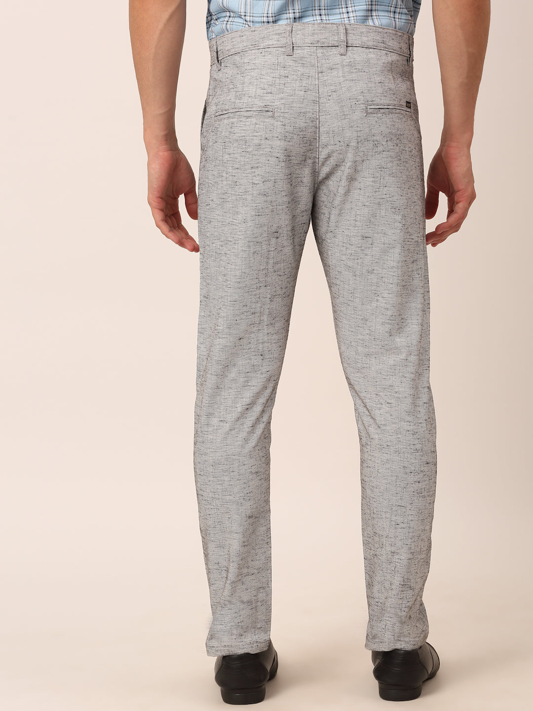 Jainish Men's Grey Linan Cotton Formal Trousers ( FGP 273 Grey ) | Swadesiicart