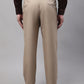Jainish Men's Beige Tapered Fit Formal Trousers | Swadesiicart