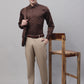 Jainish Men's Beige Tapered Fit Formal Trousers | Swadesiicart