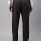 Jainish Men's Coffee Tapered Fit Formal Trousers | Swadesiicart