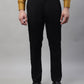 Jainish Men's Black Tapered Fit Formal Trousers | Swadesiicart