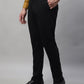 Jainish Men's Black Tapered Fit Formal Trousers | Swadesiicart