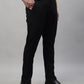 Jainish Men's Black Tapered Fit Formal Trousers | Swadesiicart