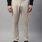 Jainish Men's Cream Tapered Fit Formal Trousers | Swadesiicart