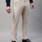 Jainish Men's Cream Tapered Fit Formal Trousers | Swadesiicart