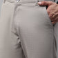 Jainish Men's Light Grey Tapered Fit Formal Trousers | Swadesiicart
