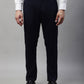 Jainish Men's Navy Blue Tapered Fit Formal Trousers | Swadesiicart