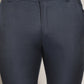 Indian Needle Men's Tapered Fit Solid Trousers - Charcoal | Swadesiicart