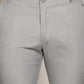 Indian Needle Men's Tapered Fit Solid Trousers - Light-Grey | Swadesiicart