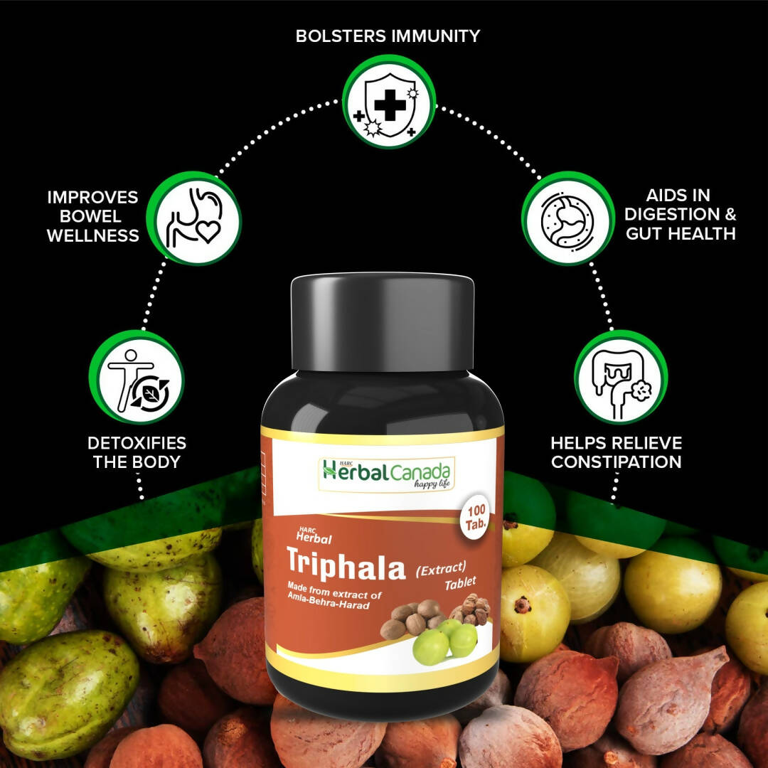 Herbal Canada Triphala Extract Tablets - Swadesiicart