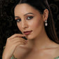 Duet Mufli Meenakari and Diamond Gold-Polished Earrings (Gold) - Ruby Raang | Swadesiicart