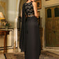 Janasya Black Georgette Sequined Saree and Blouse | Swadesiicart