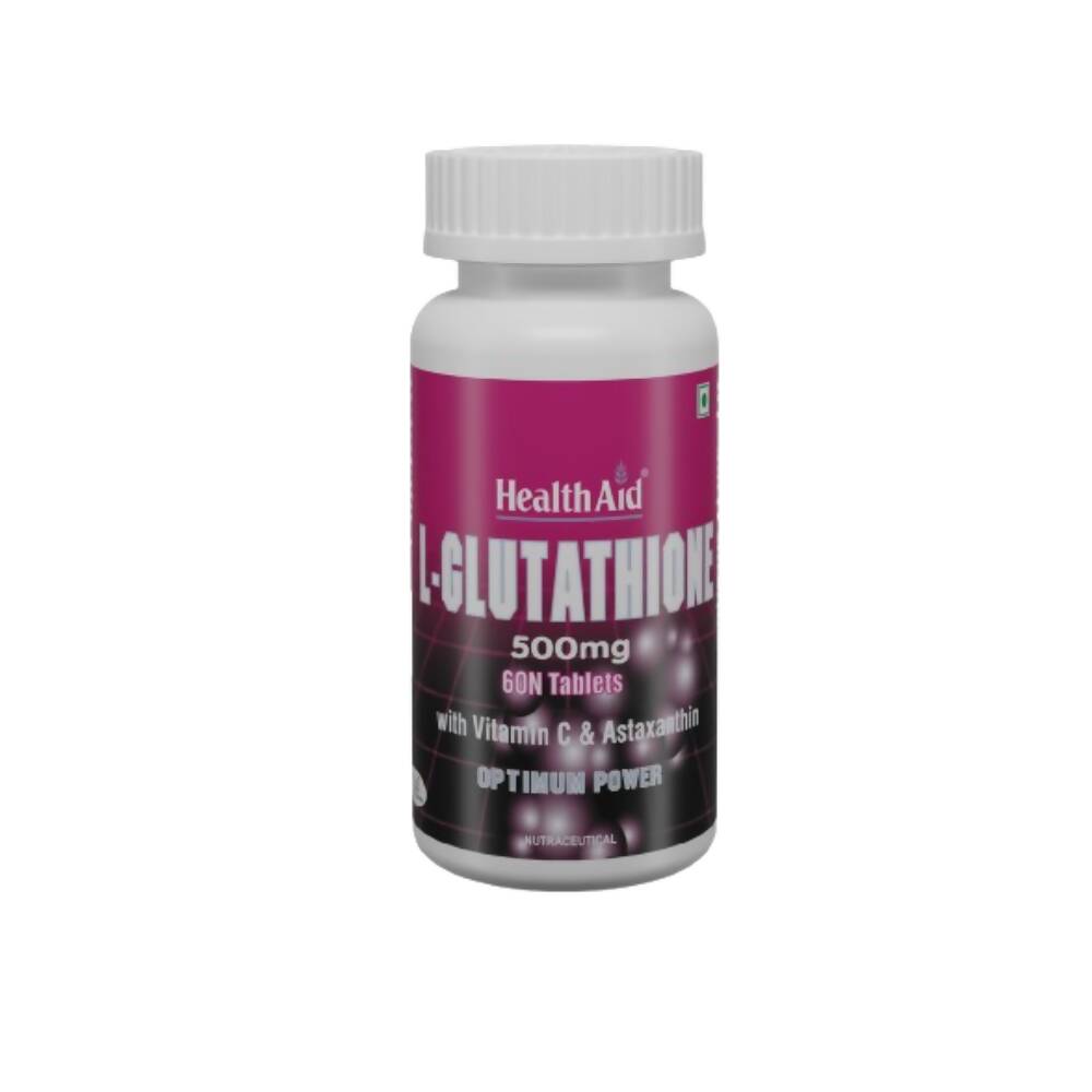 HealthAid L-Glutathione 500 mg with Vitamin C and Astaxanthin Tablets - HealthAid