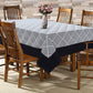 Airwill Cotton Geometric Pattern 6 Seater Table Cloth - Black