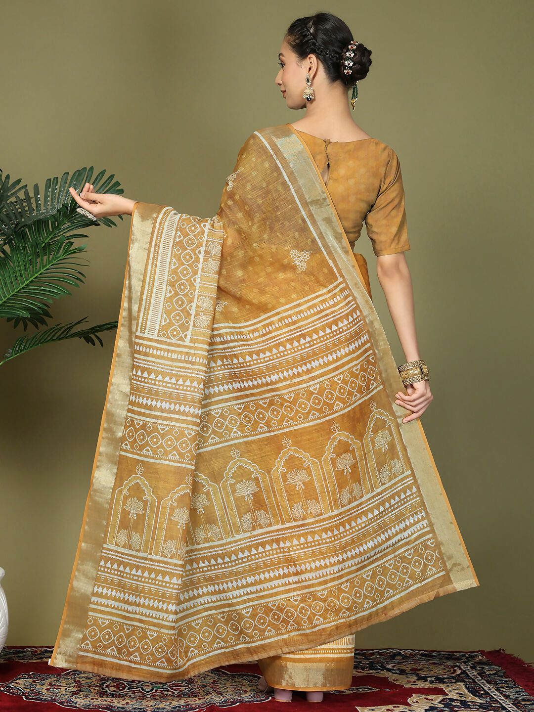 Shree Shyam Fashion Cotton Golden Saree