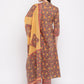 NOZ2TOZ Women Yellow, Grey Kurta With Palazzo & Dupatta (3pcs Set) - Swadesiicart