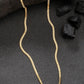 NVR Women's Set of 2 Silver & Gold Rhodium-Plated Minimal Chain | Swadesiicart