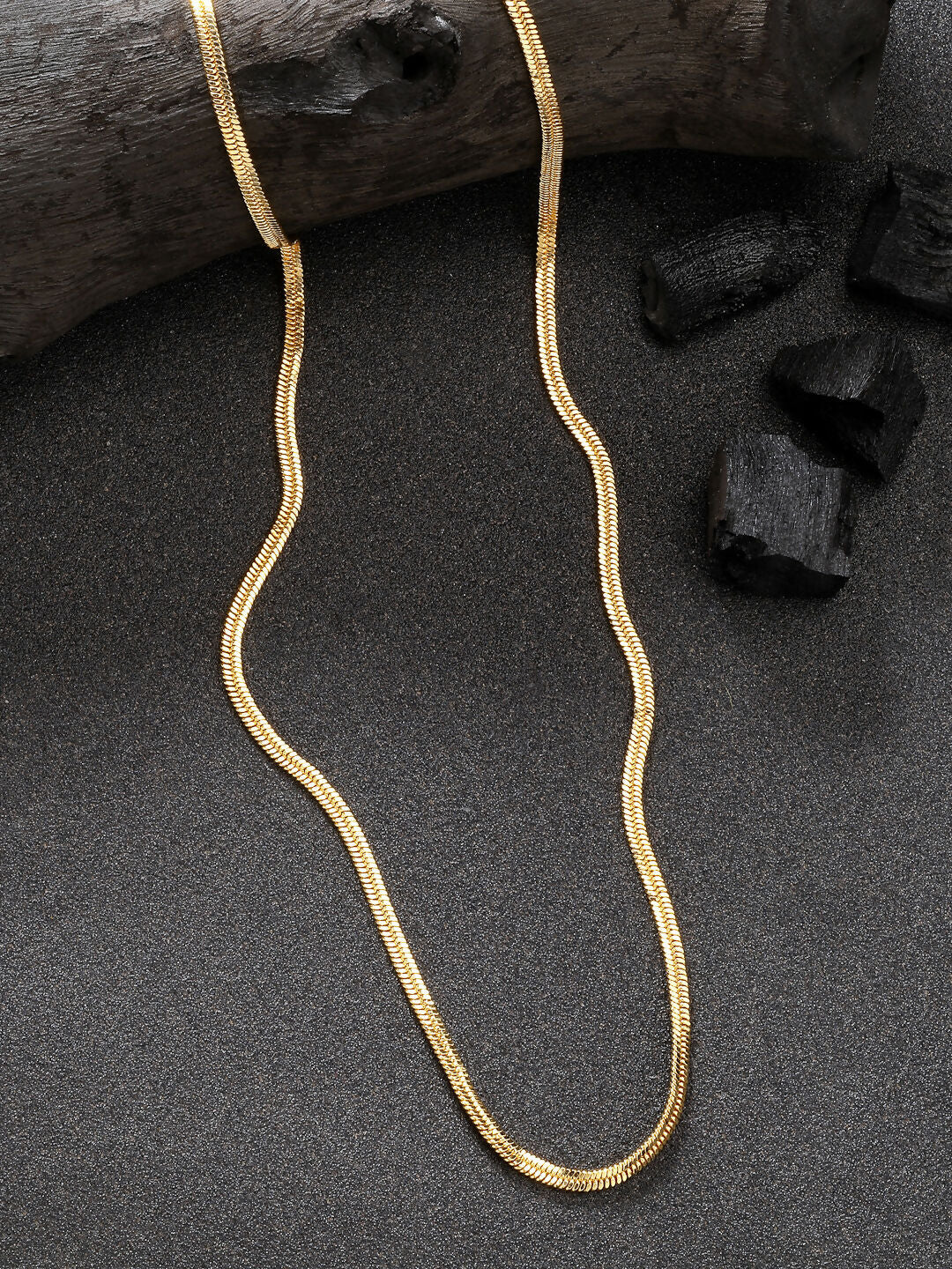 NVR Women's Set of 2 Silver & Gold Rhodium-Plated Minimal Chain | Swadesiicart