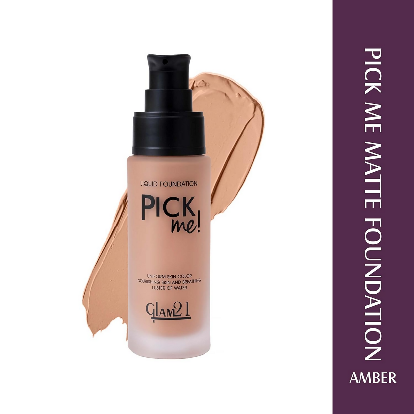 Glam21 Pick Me Matte Foundation - Amber - Swadesiicart